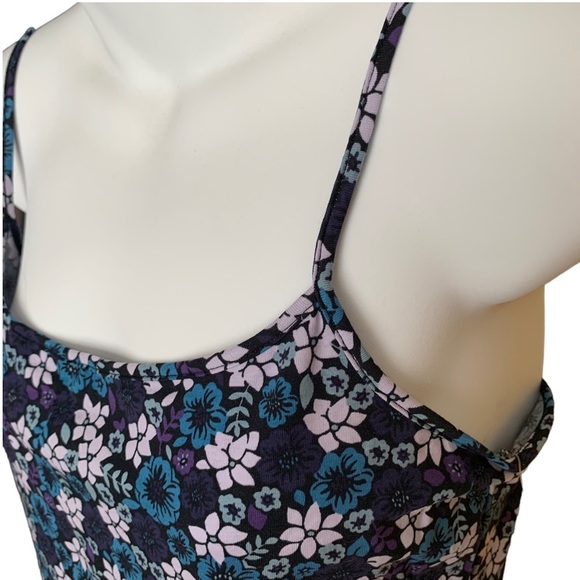 Nwt LOFT OUTLET FLORAL ADJUSTABLE STRAP TANK TOP SIZE MEDIUM - Picture 3 of 10